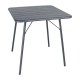 Bolero vierkante stalen tafel grijs 70cm