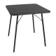 Bolero vierkante stalen tafel zwart 70cm