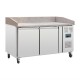 Polar pizza werkbank met marmeren blad 428ltr