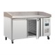 Polar pizza werkbank met marmeren blad 428ltr