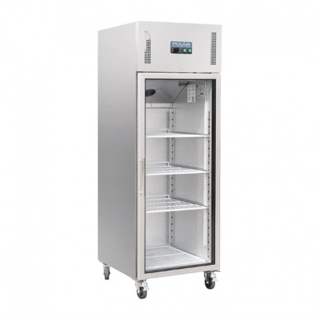 Polar Gastro 1-deurs koeling met glazen deur 600ltr
