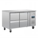 Polar U-serie geventileerde gekoelde GN werkbank met 4 laden