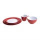 Kristallon Gala melamine bord met rode rand 19,5cm
