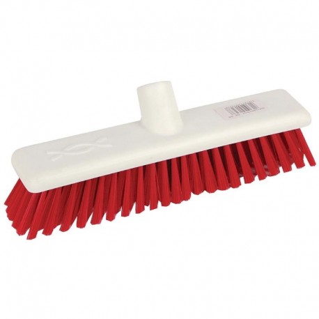 Jantex zachte hygiënische bezem 30cm rood