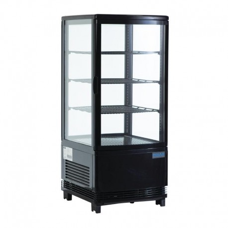 Polar koelvitrine zwart 68ltr