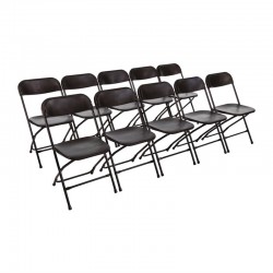 Bolero opklapbare stoel zwart (10 stuks)