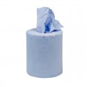 Jantex centrefeed 1-laags handdoekrollen blauw 120m (12 stuks)