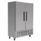 Polar 2-deurs slimline RVS vriezer 960ltr