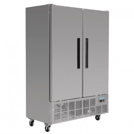 Polar 2-deurs slimline RVS vriezer 960ltr