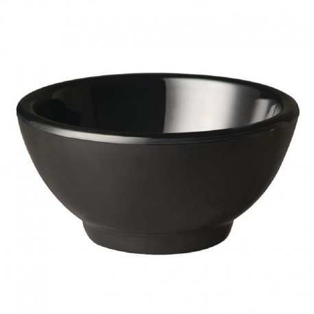 Pure ronde melamine kom zwart 13cm