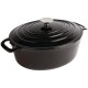 Vogue ovale braadpan zwart 5L