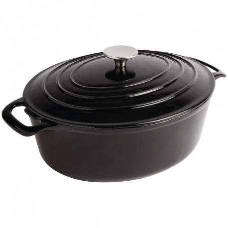 Vogue ovale braadpan 5ltr zwart