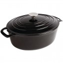 Vogue ovale braadpan zwart 5L