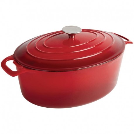 Vogue ovale braadpan 5ltr rood