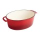Vogue ovale braadpan 5ltr rood