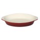 Vogue ovale gietijzeren gratineerschaal rood 0,65L