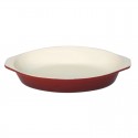 Vogue ovale gietijzeren gratineerschaal rood 0,65L