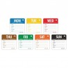 Vogue oplosbare dagstickers weekset