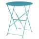 Bolero ronde stalen opklapbare tafel turquoise 59,5cm
