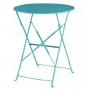 Bolero ronde stalen opklapbare tafel turquoise 59,5cm