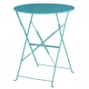 Bolero ronde stalen opklapbare tafel turquoise 59,5cm