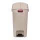 Rubbermaid Slim Jim End Step pedaalemmer 30ltr beige