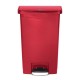 Rubbermaid Slim Jim Front Step pedaalemmer 50ltr rood