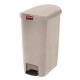 Rubbermaid Slim Jim End Step pedaalemmer 50L beige
