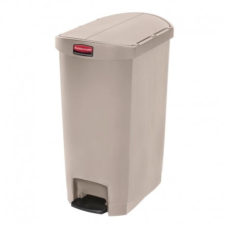 Rubbermaid Slim Jim End Step pedaalemmer 50ltr beige