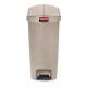 Rubbermaid Slim Jim End Step pedaalemmer 50ltr beige