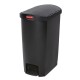 Rubbermaid Slim Jim End Step pedaalemmer 50L zwart