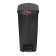 Rubbermaid Slim Jim End Step pedaalemmer 50ltr zwart
