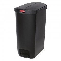 Rubbermaid Slim Jim End Step pedaalemmer 68ltr zwart