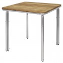 Bolero vierkante essen en aluminium tafel 70cm