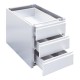 Gastro M RVS ladeblok met 3 laden voor onderbouw 45x58x55cm