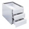 Gastro-M RVS ladenblok met 3 laden voor onderbouw 450x580x550mm