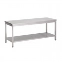 Gastro M RVS werktafel met onderblad 88x100x60cm