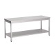 Gastro M RVS werktafel met onderblad 88x120x60cm