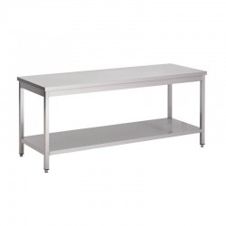 Gastro M RVS werktafel met onderblad 85x150x60cm