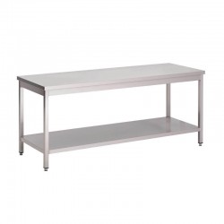 Gastro M RVS werktafel met onderblad 85x120x70cm