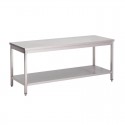 Gastro M RVS werktafel met onderblad 85x200x70cm