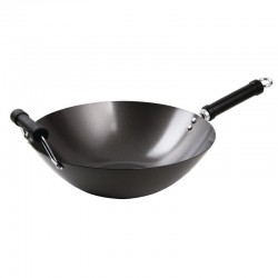Antikleef wok met platte bodem 35,5cm