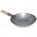 Vogue zacht stalen wok met platte bodem 35,5cm
