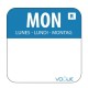 Vogue voedseletiketten maandag kleurcode blauw