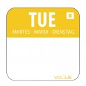 Vogue afneembare voedseletiketten dinsdag kleurcode geel