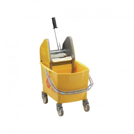 Rubbermaid rolemmer met wringer geel 25ltr