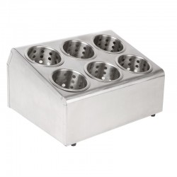 Olympia RVS bestekkast + 6 RVS bekers