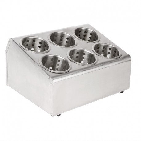 Olympia RVS bestekkast + 6 RVS bekers