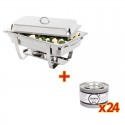 SPECIALE AANBIEDING Olympia Milan Chafing Dish met 24-pak Olympia gel brandpasta