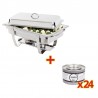 SPECIALE AANBIEDING Olympia Milan Chafing Dish met 24-pak Olympia gel brandpasta